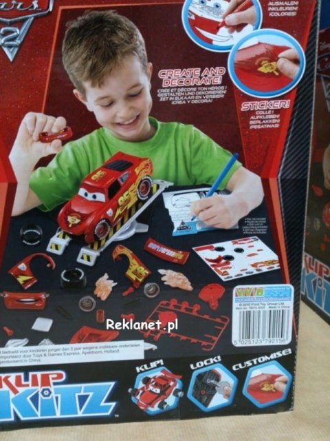 KLIP KITZ, DISNEY PIXAR - ZIG-ZAG McQUEEN, SEAN McMISSION lub ZŁOMEK DO ZŁOŻENIA KLIP KITZ, DISNEY PIXAR - ZIG-ZAG McQUEEN, SEAN McMISSION lub ZŁOMEK DO ZŁOŻENIA