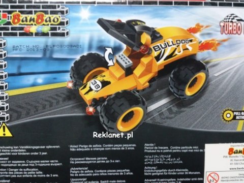KLOCKI BANBAO, SERIA TURBO POWER PULL-BACK POJAZD 66 ELEM. KLOCKI BANBAO, SERIA TURBO POWER PULL-BACK POJAZD 66 ELEM.