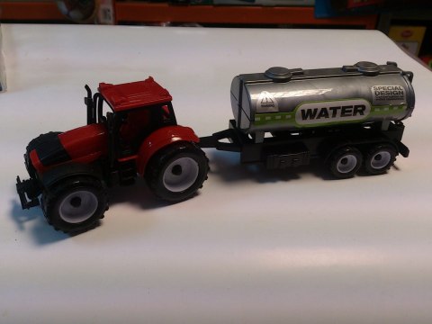 TRAKTOR Z PRZYCZEPĄ CYSTERNĄ. TRAKTOR CYSTERNA 32cm. TRAKTOR Z PRZYCZEPĄ CYSTERNĄ. TRAKTOR CYSTERNA 32cm.
