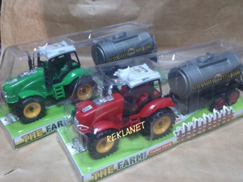 TRAKTOR Z PRZYCZEPĄ CYSTERNĄ. TRAKTOR CYSTERNA 32cm. TRAKTOR Z PRZYCZEPĄ CYSTERNĄ. TRAKTOR CYSTERNA 32cm.