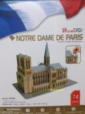 PUZZLE 3D ARCHITEKTURA, NOTRE DAME de PARIS, 74 ELEM.
