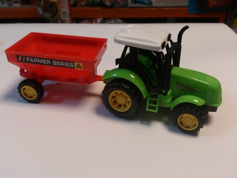 TRAKTOR Z MASZYNĄ ROLNICZĄ, 25cm TRAKTOR Z MASZYNĄ ROLNICZĄ, 25cm
