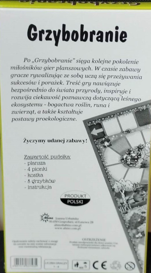 GRA PLANSZOWA GRZYBOBRANIE lub CHIŃCZYK GRA PLANSZOWA GRZYBOBRANIE lub CHIŃCZYK