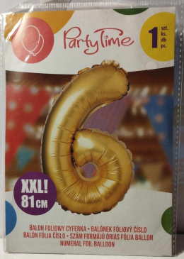 PARTY TIME - BALON FOLIOWY NA HEL CYFRA 