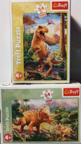 PUZZLE TREFL MINI - 54 ELEM. DINOZAURY, 2 WZORY