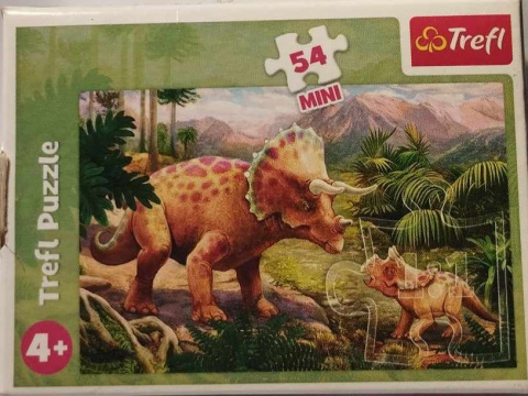 PUZZLE TREFL MINI - 54 ELEM. DINOZAURY, 2 WZORY PUZZLE TREFL MINI - 54 ELEM. DINOZAURY, 2 WZORY