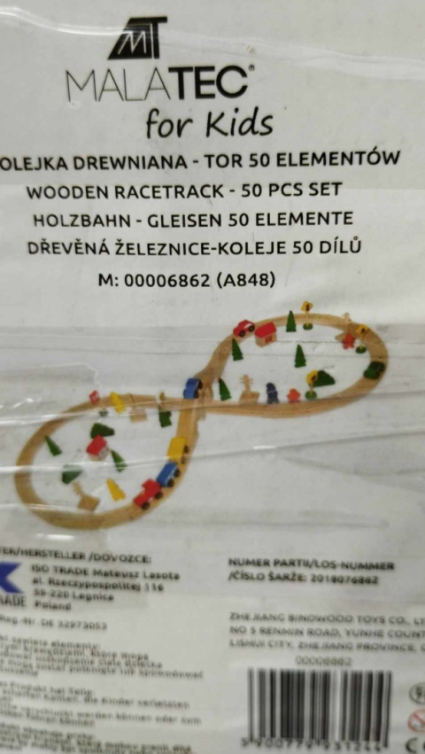 MALATEC - KOLEJKA DREWNIANA DLA MALUSZKA 50 ELEMENTÓW. MALATEC - KOLEJKA DREWNIANA DLA MALUSZKA 50 ELEMENTÓW.