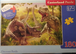 PUZZLE CASTORLAND 180 - DINOZAURY - WALKA DINOZAURÓW.