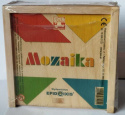 DREWNIANE KLOCKI, MOZAIKA GEOMETRYCZNA KOLOROWA. PRODUKT POLSKI.