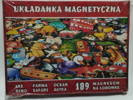 UKŁADANKA MAGNETYCZNA189 MAGNESÓW NA LODÓWKĘ. 6 TEMATÓW.