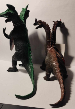 FIGURKI ZWIERZĄT - SMOK DWUGŁOWY. DINOZAUR 22cm