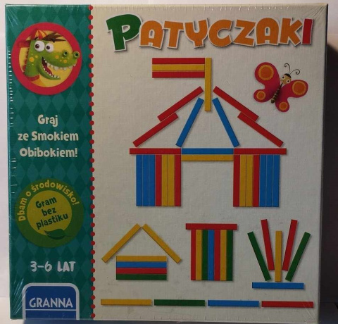 GRA, UKŁADANKA EDUKACYJNA DLA MALUSZKÓW - PATYCZAKI