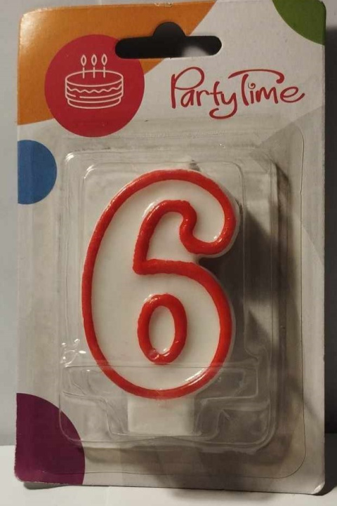 ŚWIECZKA URODZINOWA CYFRA 6,5CM ŚWIECZKA URODZINOWA CYFRA 6,5CM
