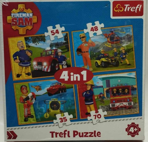 TREFL PUZZLE 4w1 STRAŻAK SAM