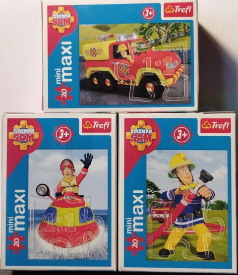 PUZZLE TREFL MINI MAXI - STRAŻAK SAM, 3 WZORY