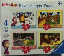 PUZZLE RAVENSBURGER 4w1 MASZA I NIEDŹWIEDŹ