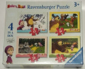 PUZZLE RAVENSBURGER 4w1 MASZA I NIEDŹWIEDŹ