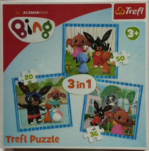 PUZZLE TREFL 3w1 KRÓLIK BING I PRZYJACIELE