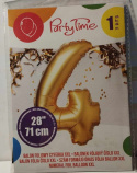 PARTY TIME - BALON FOLIOWY NA HEL CYFRA, 71cm. ZŁOTY (28``)