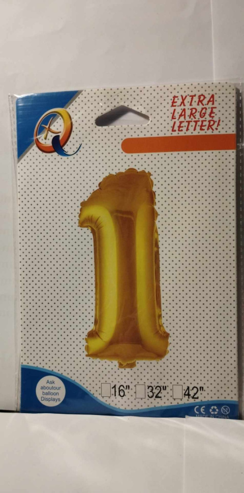 BALONY NA HEL CYFRA ZŁOTA, 106cm