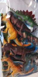 FIGURKI ZWIERZĄT DINOZAURY. ZESTAW DINOZAURÓW 10 sztuk.