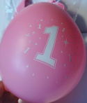 ZESTAW NA ROCZEK DLA DZIEWCZYNKI - KORONA, BALONY, KOTYLIONY