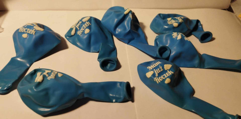 GUMOWY BALON "MAM JUŻ ROCZEK" NIEBIESKI - 7 szt GUMOWY BALON "MAM JUŻ ROCZEK" NIEBIESKI - 7 szt