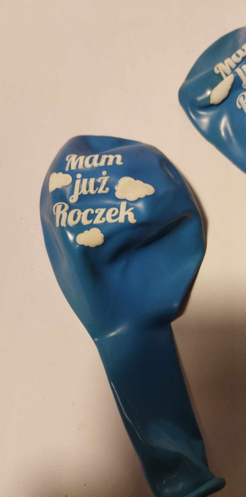 GUMOWY BALON "MAM JUŻ ROCZEK" NIEBIESKI - 7 szt GUMOWY BALON "MAM JUŻ ROCZEK" NIEBIESKI - 7 szt