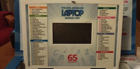 LAPTOP EDUKACYJNY Z MYSZKĄ, POLSKO-ANGIELSKI, 65 PROGRAMÓW