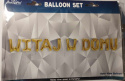 GIRLANDA BALONOWA WITAJ W DOMU. NAPIS Z BALONÓW FOLIOWYCH 10 LITER 40cm.