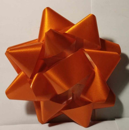 DUŻA KOKARDA PREZENTOWA DO NAKLEJENIA NA PREZENT. METALICZNA ROZETA, ŚR. 15cm