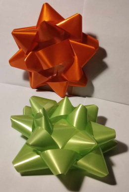 DUŻA KOKARDA PREZENTOWA DO NAKLEJENIA NA PREZENT. METALICZNA ROZETA, ŚR. 15cm