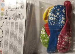 GEMAR - BALONY URODZINOWE Z NADRUKIEM STO LAT, 5 szt. BALONY NA HEL, 13``