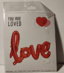 NAPIS DMUCHANY NA WALENTYNKI CZERWONY "LOVE" 75cm