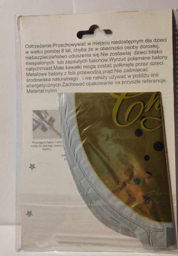 IMPREZOWY BALON NYLONOWY - SZAMPAŃSKI WYS. 37-40 cm.