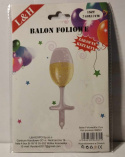 IMPREZOWY BALON NYLONOWY - SZAMPAŃSKI WYS. 37-40 cm.