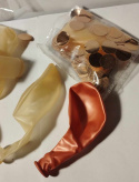 BALONY LATEKSOWE Z KONFETTI - ZESTAW 14 SZTUK. HEL.