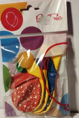 MAGIC PARTY - BALONY LATEKSOWE IMPREZOWE W GWIAZDKI, 6szt, 25cm